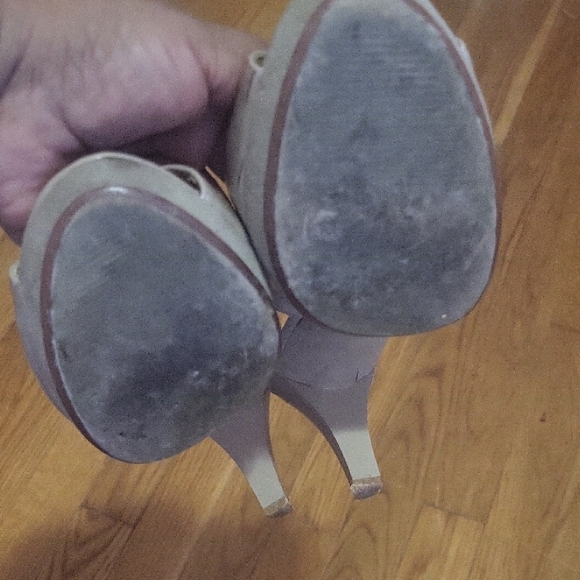 Elegant Beige Women's Slingback Heels - Picture 5 of 10